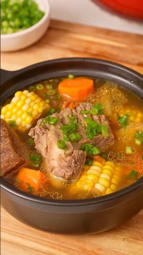 Beef Ribs And Corn Soup