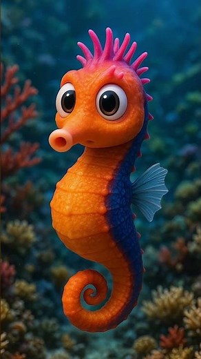 Adorable Seahorse’s Funny Daily Life Underwater