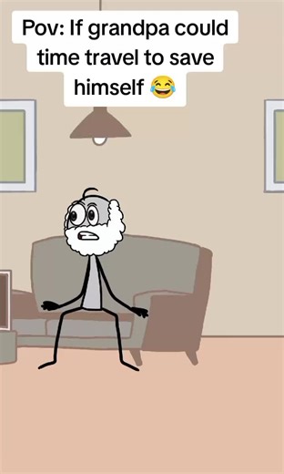 If grandpa could time travel to save himself 😂 #usatiktok🇺🇸 #couple #animation #trending #fyp