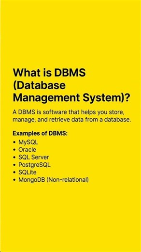 DBMS #DBMS #Database #SQL #ComputerScience #ProgrammingBasics #LearnToCode #TechEducation #music