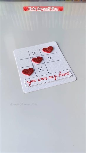 DIY cute card under 10 min😍♥️🌹 #handmadecards #handmadegifts #aestheticdiy #valentinesdaygift #art