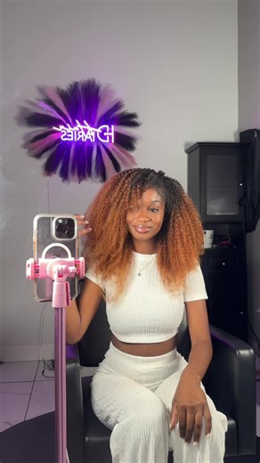 The color is lowkey growing on me 😩💕. I used 2 bundles of 18inches of their ombré hair. @hergivenhair #4chair #quickweave #naturalhairstyles #orlandohairstylist #quickweavestyles