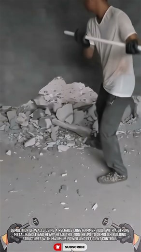 Reliable Long Hammer Tool for Demolishing Building Walls #tool #wow #tooltechnology