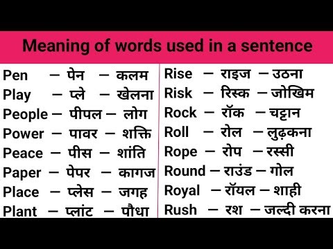 Basic English word meaning | Vocabulary Words | Word meaning