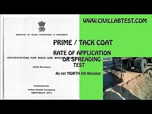 Prime Coat / Tack Coat Rate of Application / Spreading Test | asphalt, Bitumen emulsion,Construction