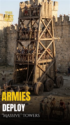 By at least the 9th century BCE, ancient armies had perfected the use of siege towers tall enough to reach or exceed enemy walls. These mobile structures rolled forward on wheels, shielding soldiers inside with thick wood and animal hides. Once in position, a bridge dropped from the tower, allowing troops to storm the walls directly and bypass traditional defenses. This combination of height, protection, and tactical innovation made siege towers a formidable tool in warfare, showcasing how engin