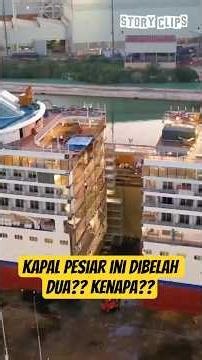 Giant Cruise Ship Split in Two! The Reason Is Shocking 🤯 #shorts #uniquefacts