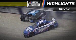 Kyle Larson’s day done in by damage as Chastain-Poole contact sparks Dover crash