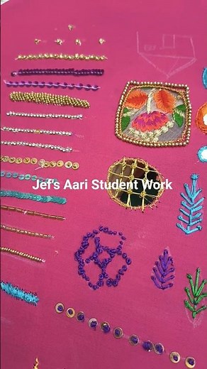 Basic Aari Embroidery Stitches | Student Work | Jef’s Fashion Institute