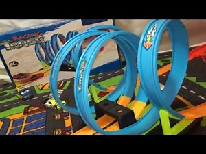 24PCS MINI CAR RACER SET KIDS TOY FUN TRACK LOOPING CARS RACING LOOP PULL BACK