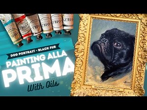 Oil Painting Portrait | A Dog With Black Fur Demonstration (PUG PORTRAIT)