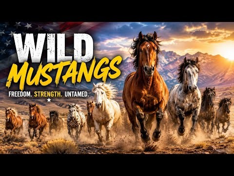 Wild Mustangs Running Free in America | The Beauty of Untamed Horses in 4K