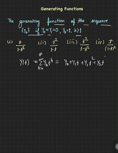 Generating function # short # numerical analysis # grad math mentor