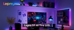 Lepro S1 AI LED Strip Lights, 65.6ft Smart RGB Light Strip with IC, Rainbow Effects, Color DIY, Personalized AI Lighting Designer, Wi-Fi & Bluetooth - Walmart.com