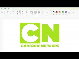 How to draw a yellow green Cartoon Network logo using MS Paint | How to draw on your computer