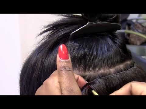 Tressen mit Microringe anbringen / Extensions schonende Haarverlängerung