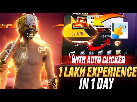 FREE FIRE LEVEL UP GLITCH 😱🔥AUTO CLICKER SETTING GEY 1 LAKH EXP IN 10 MIN || GARENA FREE FIRE