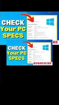 How to Check PC Specs on Windows 10 Pro (2026) #shorts #pcspecs #laptopspecs