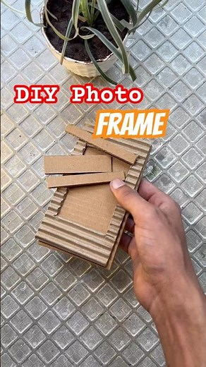 Amazing Cardboard Photo Frame DIY 😍 | Waste Cardboard Craft Idea | Easy Home Decor