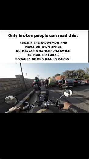 Only Broken Minds Can Read This 💔 #bikeride #bikelife #shorts