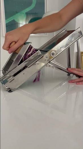 How to Safely Use a Bron Coucke French Mandoline Slicer 🛡️ #shorts #kitchenhacks