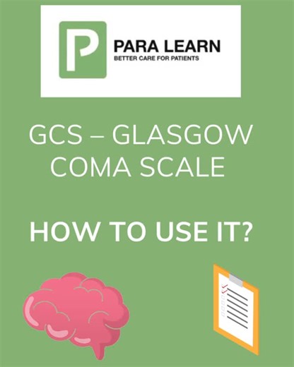 ParaLearn 🚑 on Instagram: "How confident are you with GCS in real practice? 🧠🚑 The Glasgow Coma Scale is more than just a number. It helps you objectively assess, track trends, and spot deterioration early. This quick refresher covers • When to use GCS • How to score it correctly • Common causes of a dropping GCS • Practical tips you can use on shift Perfect for student paramedics and clinicians who want quick, reliable revision without the fluff. Save this for placements or shifts and follow