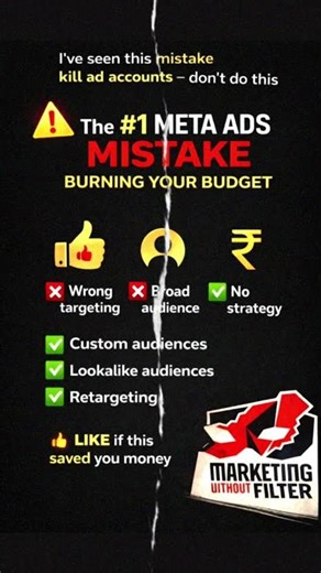 How Wrong Targeting Burns Your Meta Ads Budget #FacebookAds #AdsOptimization