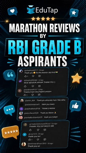 RBI Grade B 2026 Marathon Testimonials | Real Aspirant Feedback