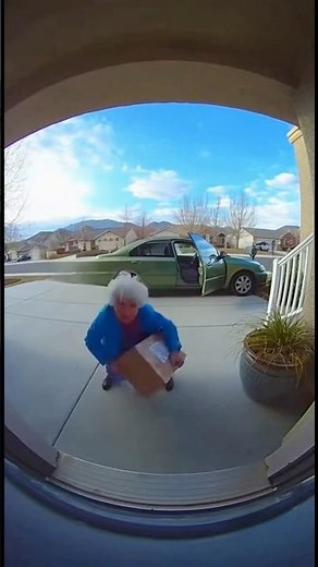 Caught: Grandma Hit by PINK Paint #shorts #securitycam #funny