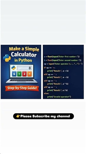 Simple Calculator Program in Python 🔥 | Beginner Friendly #python