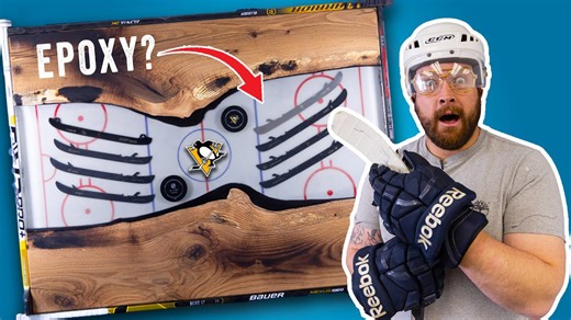 This Man Tested Viral EPOXY Table with an ICE Rink River!