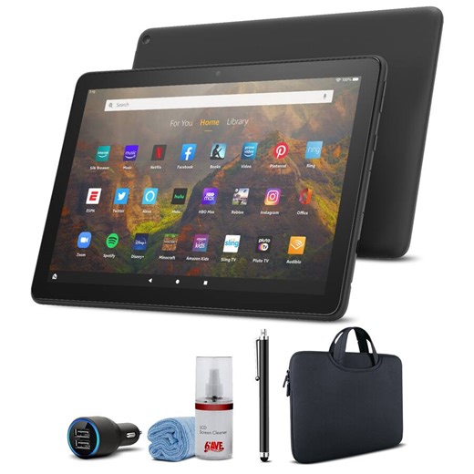 Amazon Fire HD 10 32GB 10.1" Tablet (2021) with Basic Accessories Black B08BX7FV5L-AG1-W1