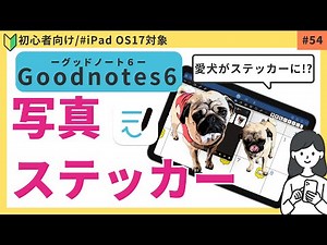 【GoodNotes】お気に入りの写真からステッカー作る方法｜要素を追加する方法