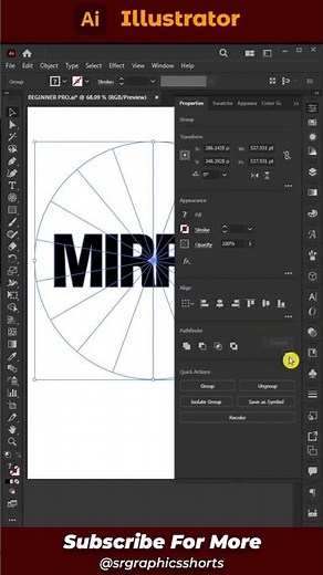 Adobe Illustrator 2025 Tips- How to create Broken crack Effect Text #design #short_tutorial #adobe