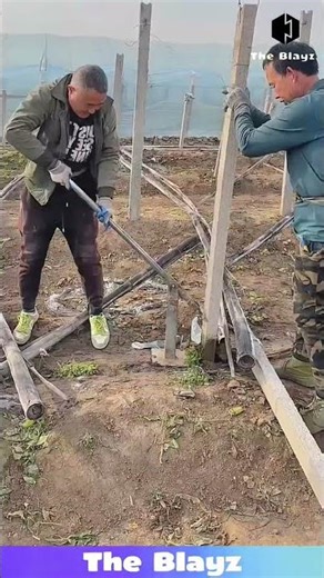 Heavy Concrete Pillars Lifted from Ground Using Tools | Powerful Construction Work