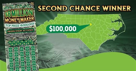 Raleigh mans wins $100,000 prize in second-chance lottery drawing