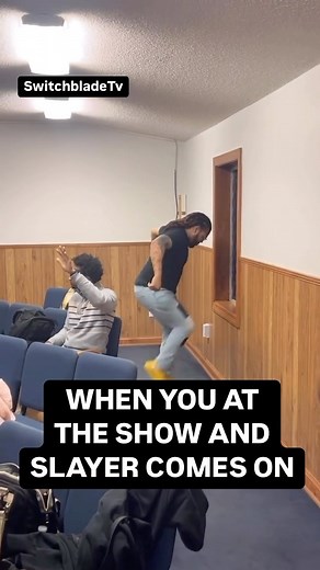 When your song comes on at the show! 🤣😭 #slayer #moshpit #fyp #viral #fypシ #reels #metal | Johnny Switchblade