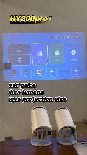 Comparing the real shots of the HY300pro+ and the HY300pro,.#projector #hy300pro #machine #china