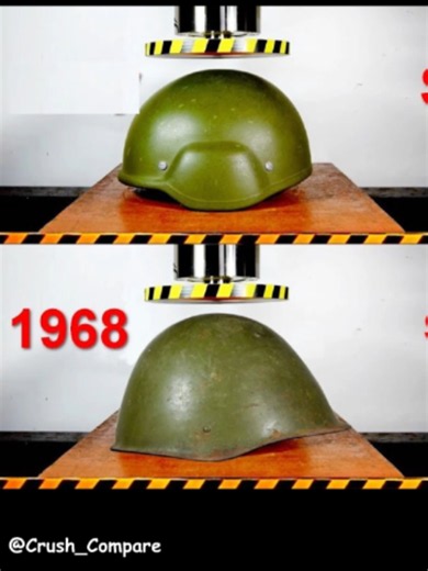 ANCIENT HELMET VS MODERN HELMET #hydraulicpress