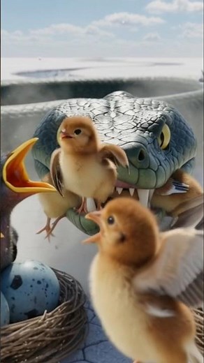 The Brave Crow vs The Giant Snake | Emotional Bird Story 🙂