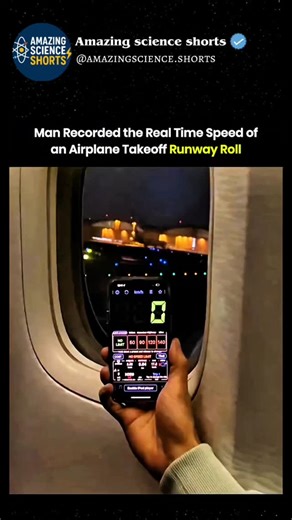 @amazing_science_shorts on Instagram: "How fast does a commercial jet actually accelerate during takeoff? ✈️ In this unique real-time recording, we track the speed of an airliner's full takeoff roll from 0 to rotation. See the exact moment it reaches V1 and VR speeds before lifting into the sky! 📊 We break down the physics and key takeoff speeds (V1, VR, V2) in seconds. #Takeoff #Aviation #PlaneTakeoff #Boeing #Airplane"