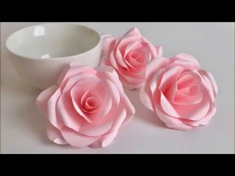 【Paper Flower】とても簡単！美しいバラ Beautiful Paper Rose