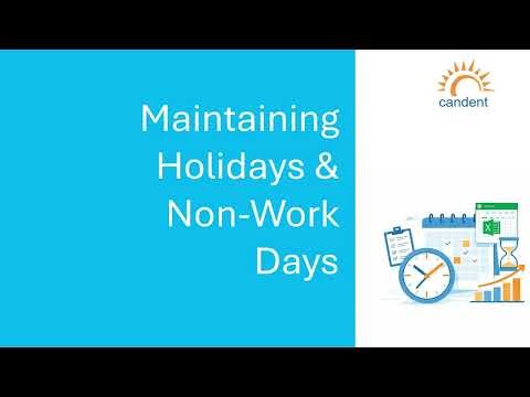 TSMS Maintaining Holidays and Non-Work Days