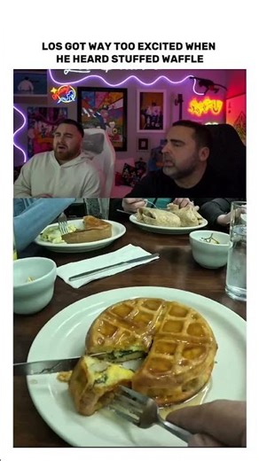 LOS GOT WAY TOO EXCITED WHEN HE HEARD STUFFED WAFFLE #lospollostv #lospollostvmoments