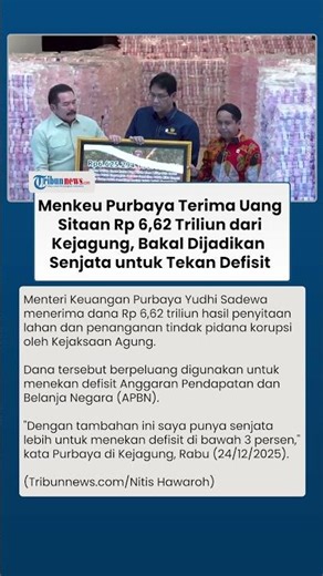 Menkeu Purbaya Buka Peluang Pakai Uang Sitaan Rp 6,6 Triliun dari Kejagung untuk Tekan Defisit APBN
