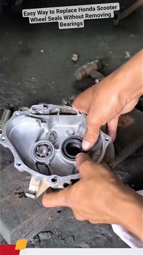 Easy Way to Replace Honda Scooter Wheel Seals Without Removing Bearings #shortvideo #mechanic