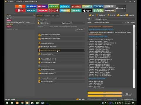 OPPO A54 Frp + Factory Reset by UnlockTool 2025
