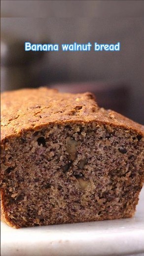Moist Banana Nut Bread Recipe | Banana Loaf Cake #bananabread #bananacake