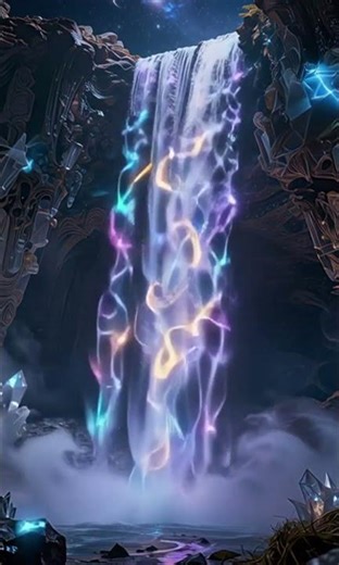 A Cosmic Waterfall on an Alien Planet 🌌