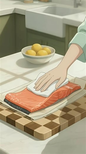 Hot Crispy Fish ASMR 🍋🔥 | Anime Cooking Sounds #asmr #animeasmr #cookingasmr#ghibli #anime